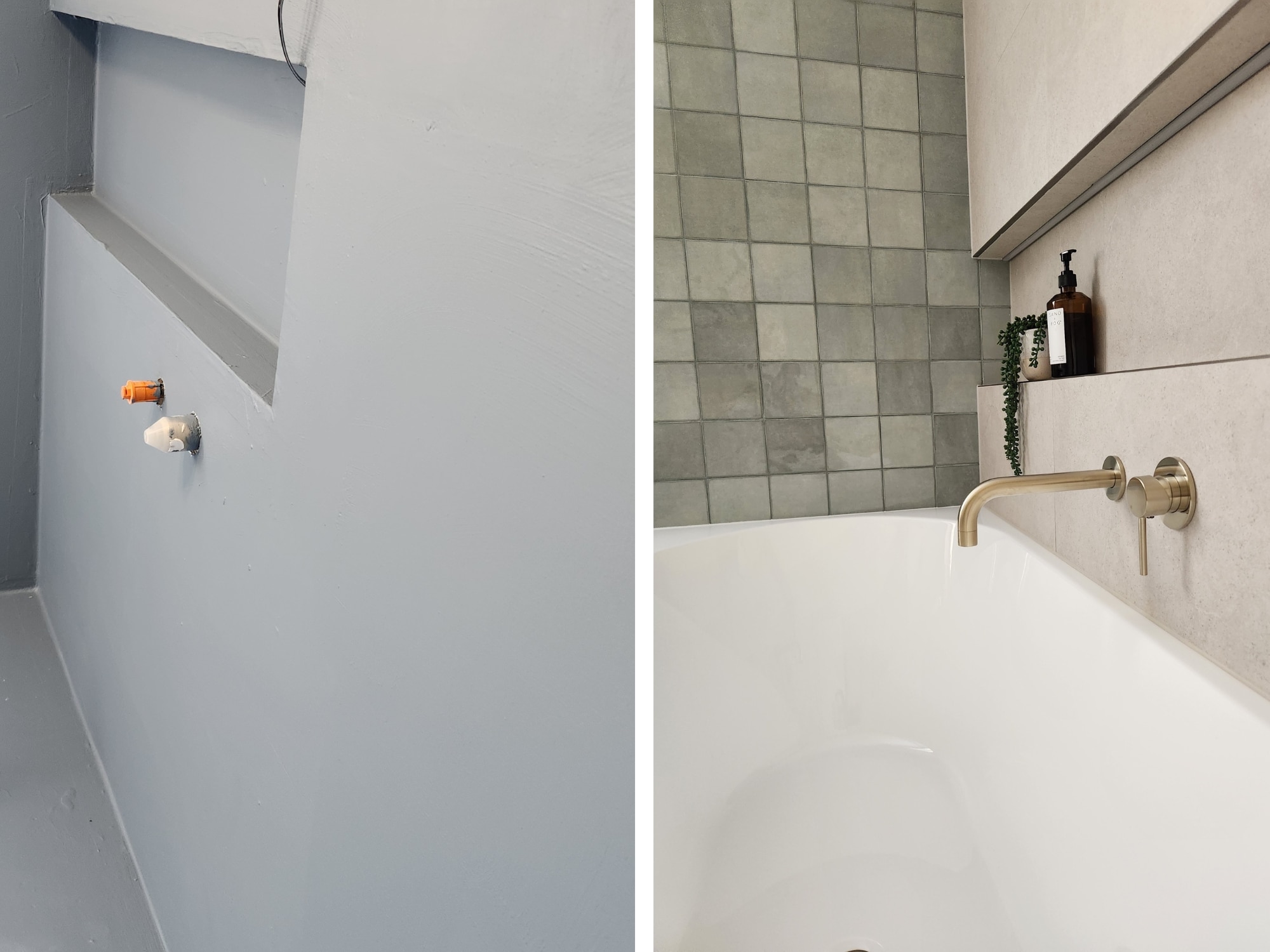 bathroom renovation before and after pic